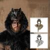 Vikingovský kostým Vlčí lebka Kapuce Kožešinová Halloweenská pokrývka hlavy Cosplay Kostým Kapuce Renesanční festival
