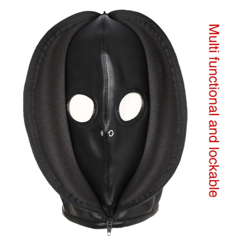 Full Head Mask Nightclub Face Mask Black Headgear Masquerades Party Headwear Stage Performances Costume Sexy Headpiece