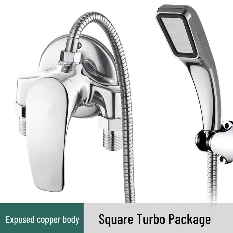 TLXT Exposed Shower Faucet Set with Hand Spray