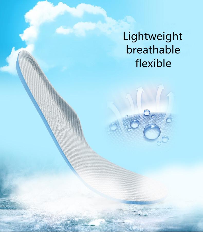 Comfort Orthotic Insoles Low Arch Support Shock Absorption Foot Pain Relief Breathable Deodorant Running Shoe Insert Men Women