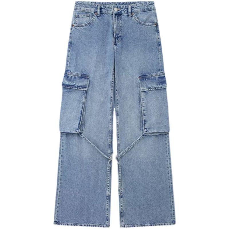 

Fashion Style Summer New Arrival Fashion Trendy Women s Clothing Strap Accessories Mid Waist Cargo Jeans 8197034 400 As shown in pictures XS