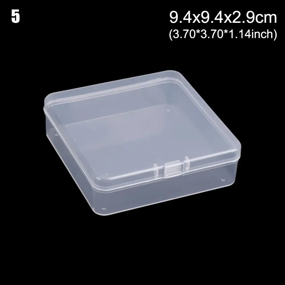 1pc Small Plastic Home Items Sundries Organizer Case Transparent Storage Box Jewelry Beads Container Fishing Tools Storage Box