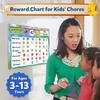 D-FantiX Reward Chart for Kids - Pad with 27 Chore Charts, Magnetic Behavior Chart for Kids at Home, Sticker Chart to Motivate Responsibility and