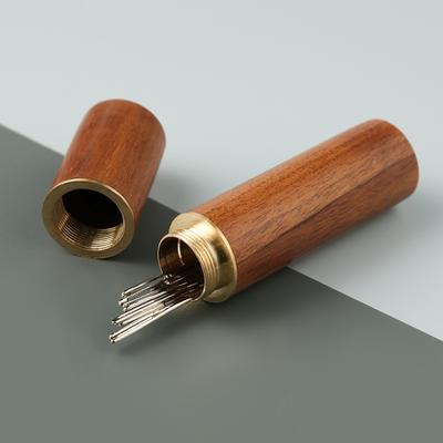 Portable Sewing Needles Needlework Sewing Needles Storage Box Household Large Eye Sewing Needles Wooden Needle Case