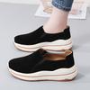 Women's Platform Loafers Moccasins Casual Slip on Thick Sole Height Increase Shake Shoes for Mother Plus Size