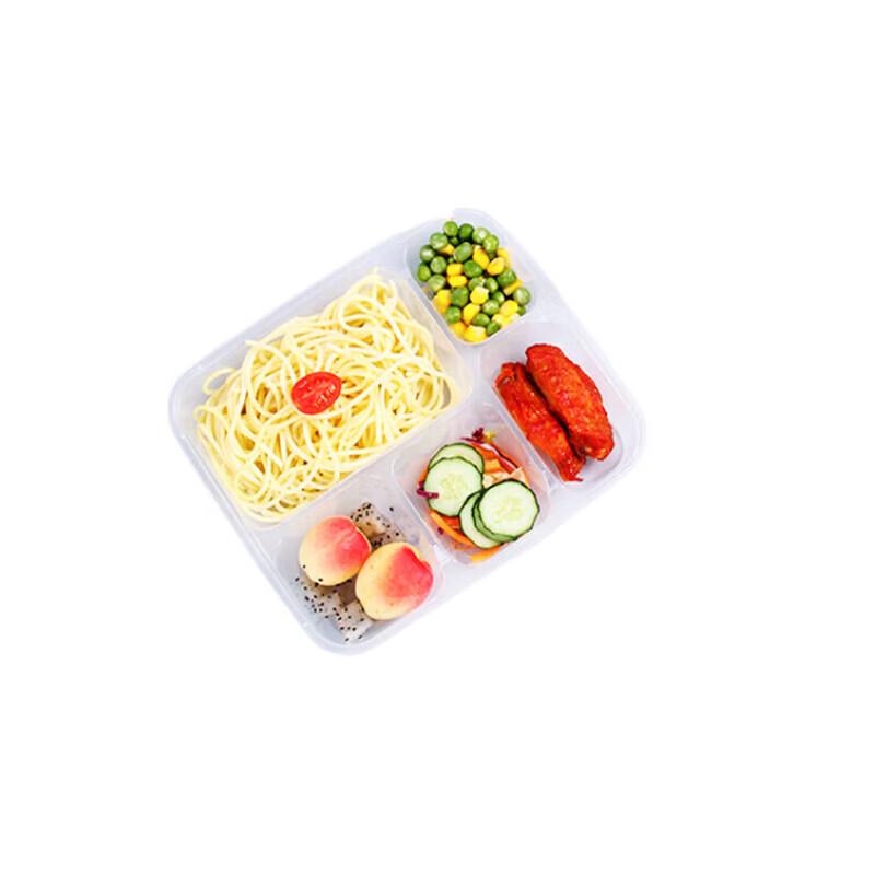 Disposable Rectangular 5-Compartment Food Container