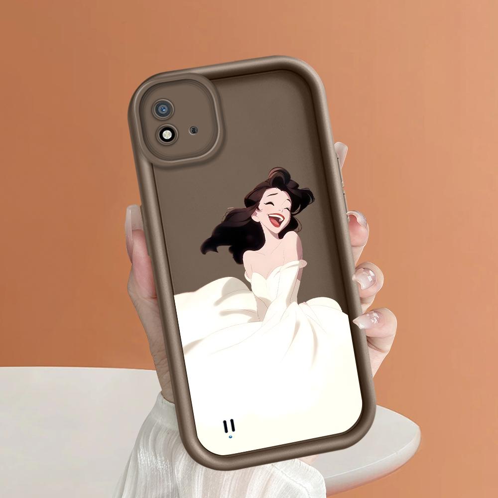 Soft Silicone Square Ladder Printing Pattern Phone Casing Full Cover Camera Shockproof Protection Rubber Case for OPPO Realme