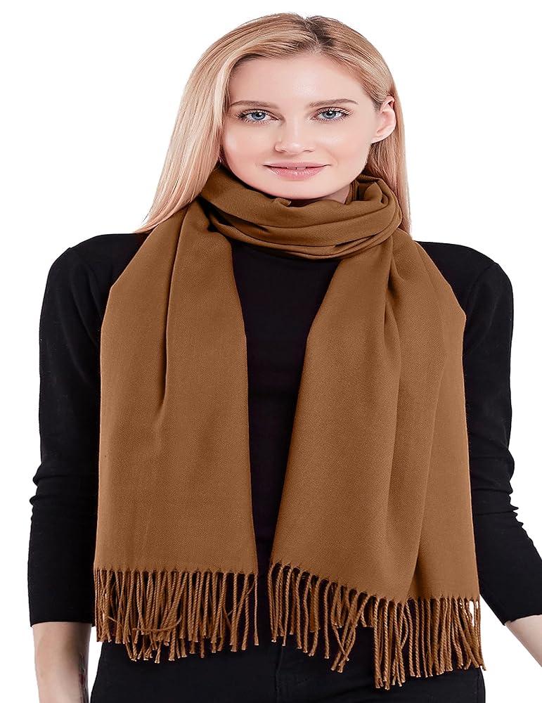 Winter Scarf For Women Cashmere Warm Solid Pashmina Blanket Wraps Female Thick Soft Bufanda Big Tassel Shawl Long Poncho Echarpe