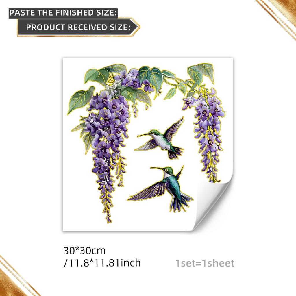 A Variety Of Hand-Painted Creative Flower Vines Butterfly Bronzing Wall Stickers Decorate Living Room Bedroom Background Self-Adhesive Wall Stickers