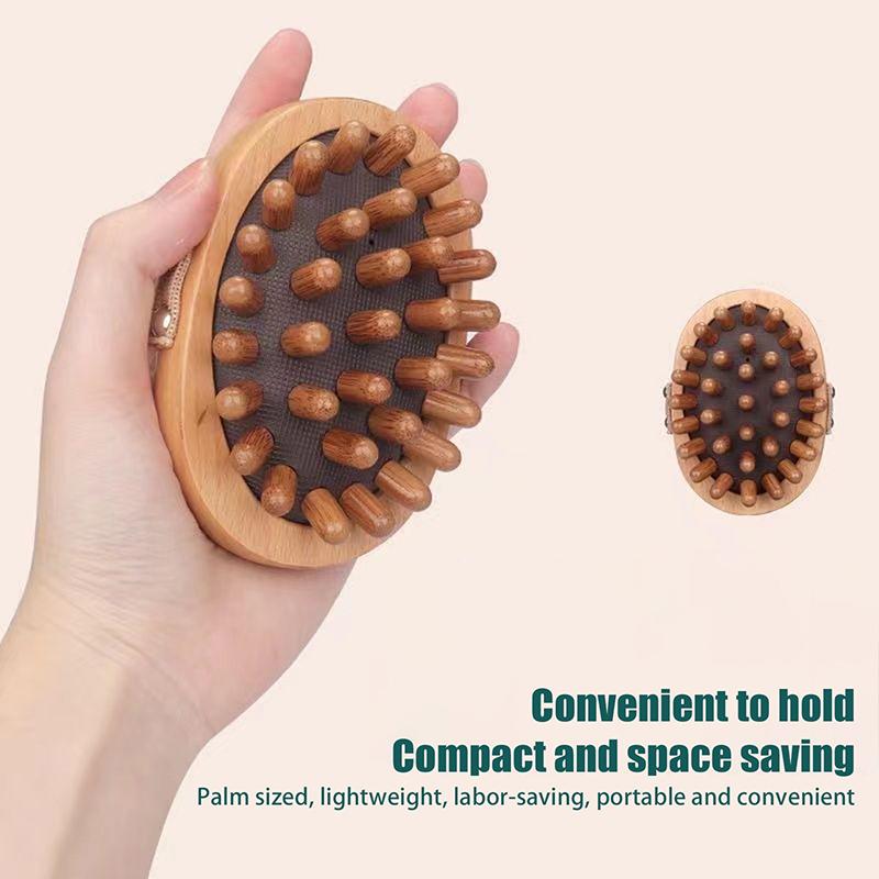 Handheld Wooden Body Massage Brush Anti Cellulite For Legs Belly Body Shaping Dry Skin Brush Portable Muscle Relax Beauty Tool