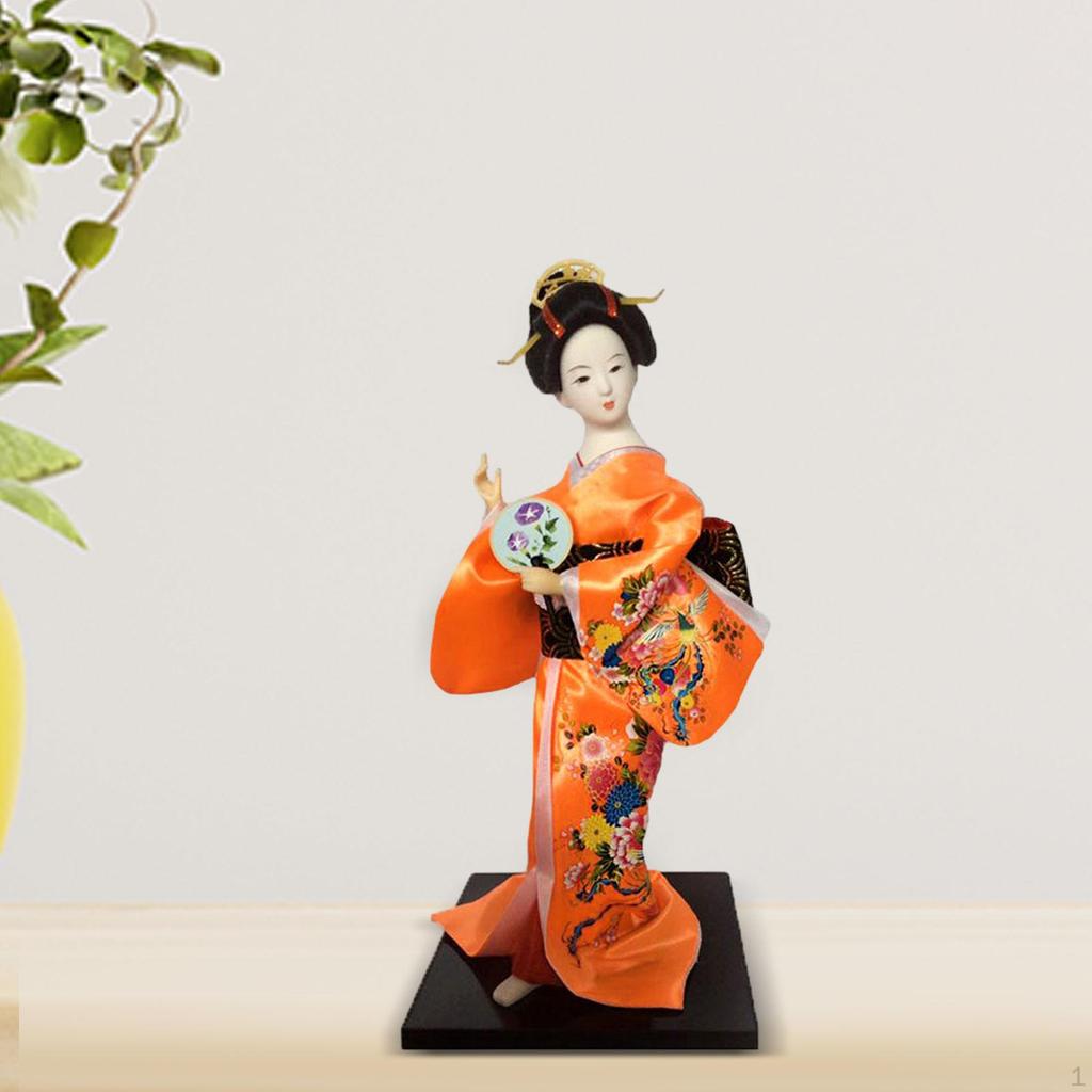 Japanese Kimono Doll Figurine for Home Decor