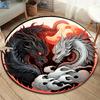 Ancient Dragon Round Area Rug,Carpet Rug for Living Room Bedroom Sofa Playroom Decor,Non-slip Floor Mat