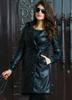 Handmade Lambskin Wear Soft Women's Trench Coat Genuine Stylish Black Leather