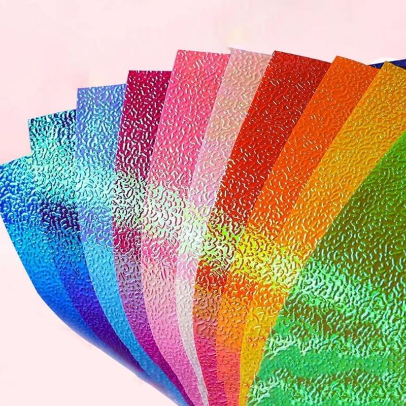 50/100Pcs Multicolor Glittering Paper Sheet 15cm Metallic Craft Paper for Handmade Craft Gift Wrapping and Decoration
