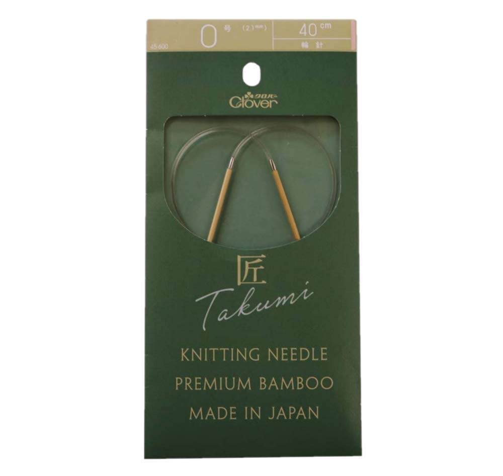 Clover Takumi Circular Needles S 40cm Size 0 CL45-600
