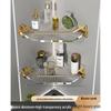 ZISHI Acrylic No-Drill 2-Tier Corner Bathroom Shelf
