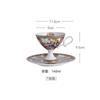 European Retro Ceramic Mug Coffee Cup and Saucer High Footed Flower Tea Cups Afternoon Tea Mug Water Cup Breakfast Cups Milk Mug