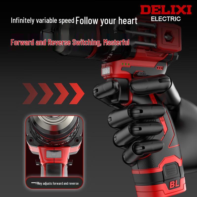 DELIXI ELECTRIC Cordless Impact Drill & Screwdriver CN Plug (adapter Included)