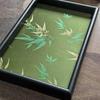 Embroidery Pattern Bamboo Leaf Serving Tray Chinese Style Tea Food Tray New Storage Tray  Home Use