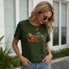 T-Shirt Rundhals Kurzarm Affenmuster Pullover Oberteile Lockerer Schnitt Freizeit-T-Shirt Arbeitsplatz Party Urlaub Tägliche Kleidung