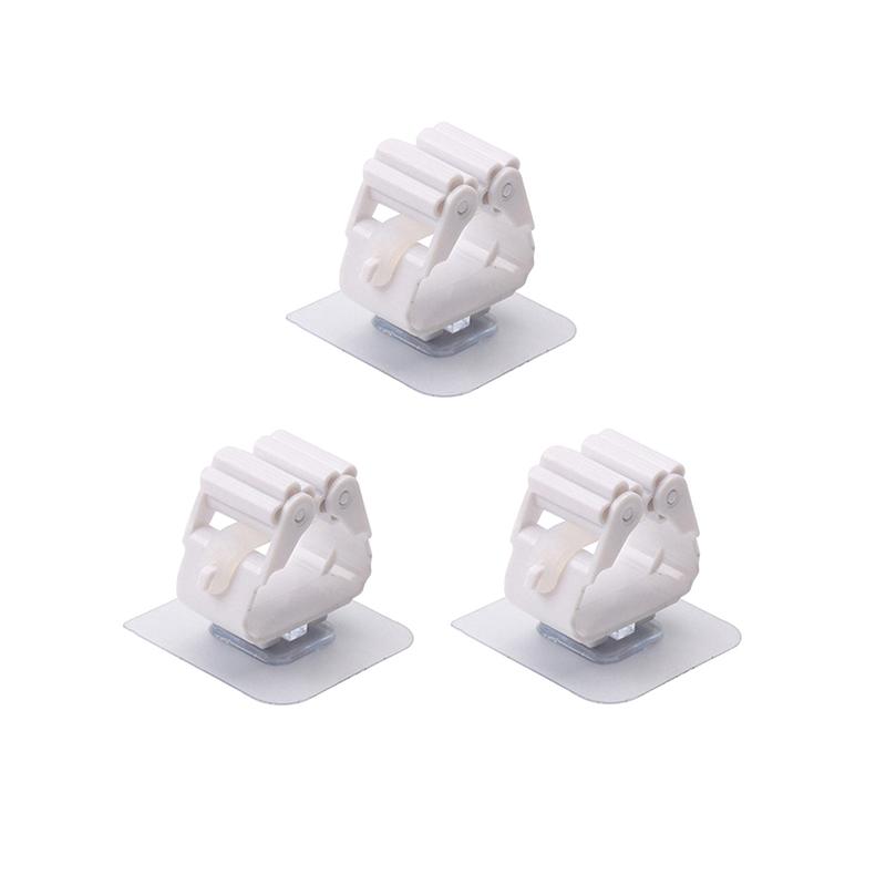 1/3Pcs Mop Clip Wall Mounted Storage Mop Organizer Holder Hanger Storage Rack Seamless Mop Clip Hook Household Mounted Hanging Racks