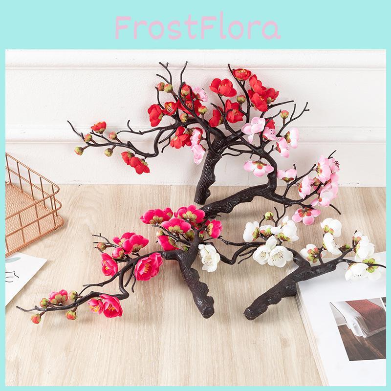 Prunus Mume Potted Simulation Artificial Flower Home Living Decoration Room