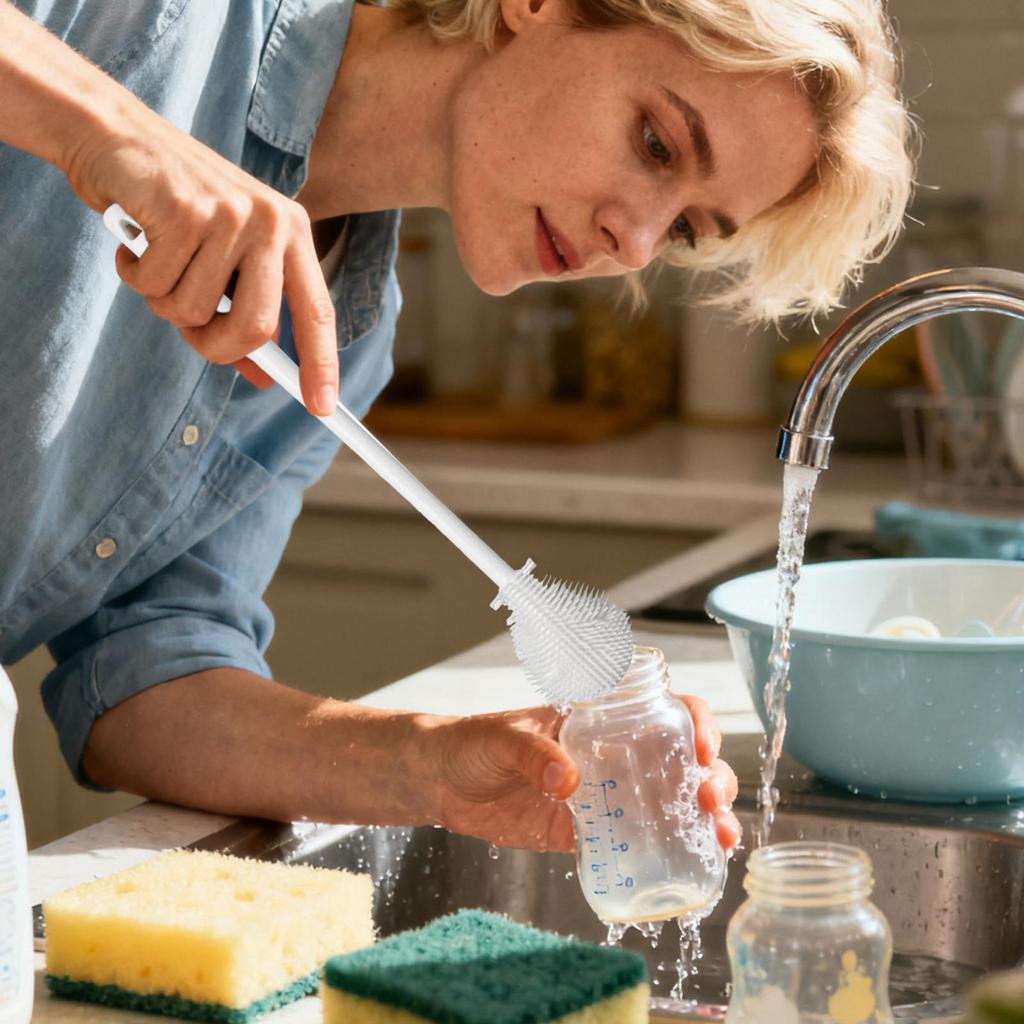 Water Bottle Brush 360 Flexible Glasswares Cleaning Brush Long Handle Washer Scrubber Cleaner For Kitchen Household Mugs Water