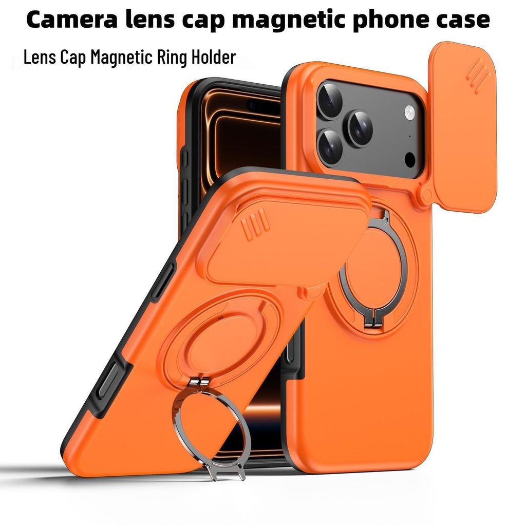 Funda Compatible para iPhone 17 PRO: Cubierta de Lente, Soporte Magnético de 360°, Diseño a Prueba de Caídas para Modelos 15-16