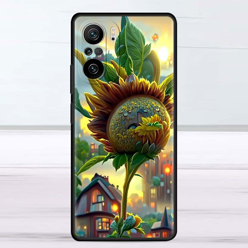 Blume Rosa Hülle für Xiaomi Redmi Note 11 10 9S 9 K40 Pro 7 8 9A 9C 8T 9T 10C 10Pro Silikon Handyhülle