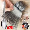 20/5PCS Stainless Steel Soup Spoon Silver Flatware Teaspoon Rice Dinner Dessert Watermelon Spoons Tableware Kitchen Utensils