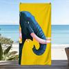 Süßes Elefanten Strandtuch Tropisch Sommer Tierbedruckt Große Badematte Strandzubehör Dschungelprint Handtuch 80x160cm