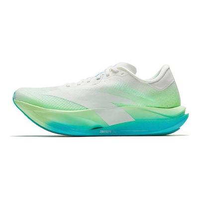 C202 7.0 heren lage hardloopschoenen papyruswit/fluorescerend grasgroen/raceblauw 112625575-4