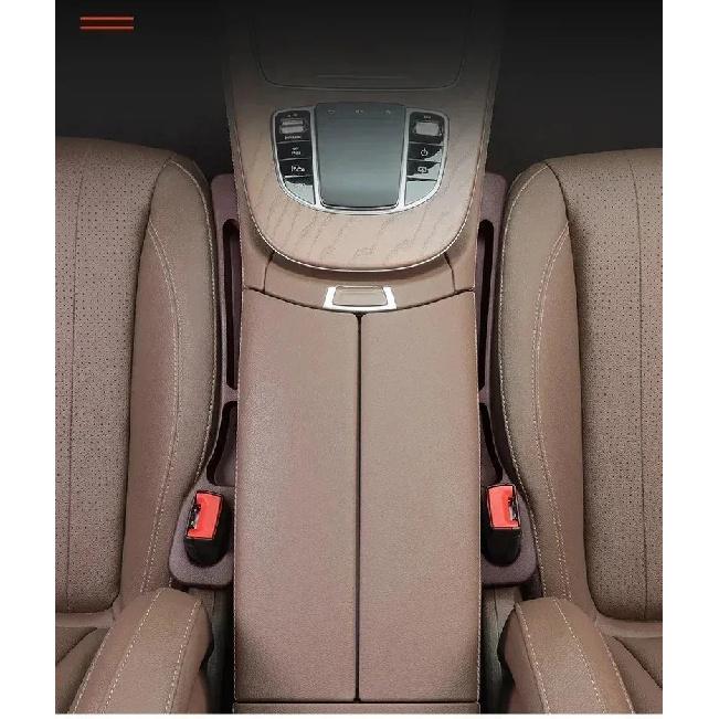 2Pcs Car Seat Gap Filler Organizer PU Waterproof Universal Car Seat Gap Anti-leak Stopper Strip 2Slot Seat Gap Storage Organizer