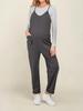 European & American Plus Size Adjustable Strap Pocket Jumpsuit