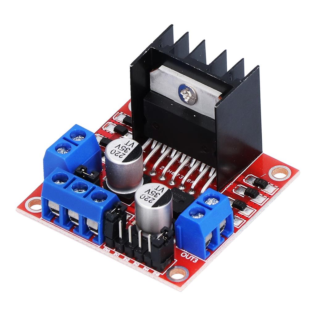 Motordriverkort Dobbeltkanal H-bro PCB Elektrisk komponent L298N DC 5V35V