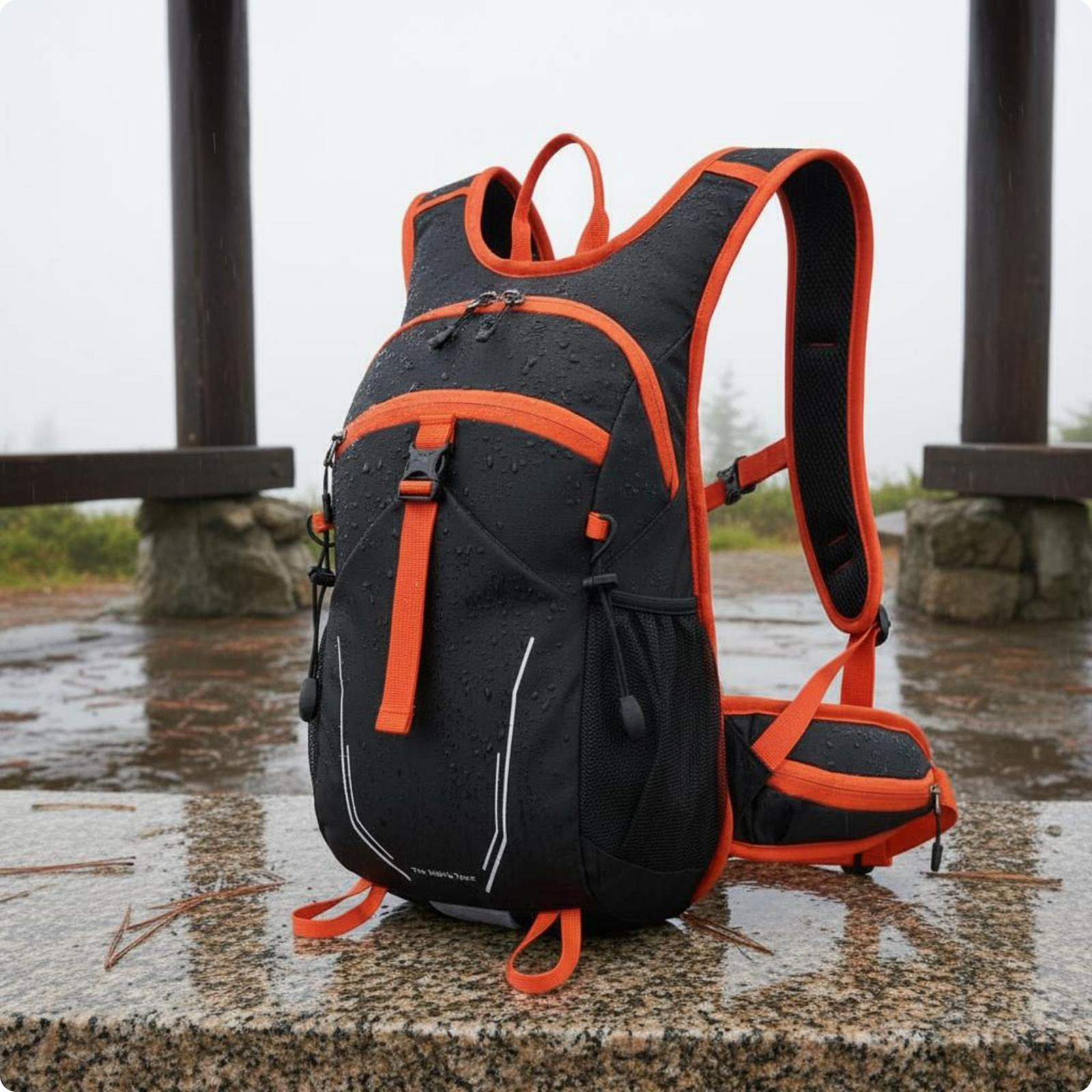 Hiking Backpack Waterproof Travel WaterResistant Biking Daypack Orange