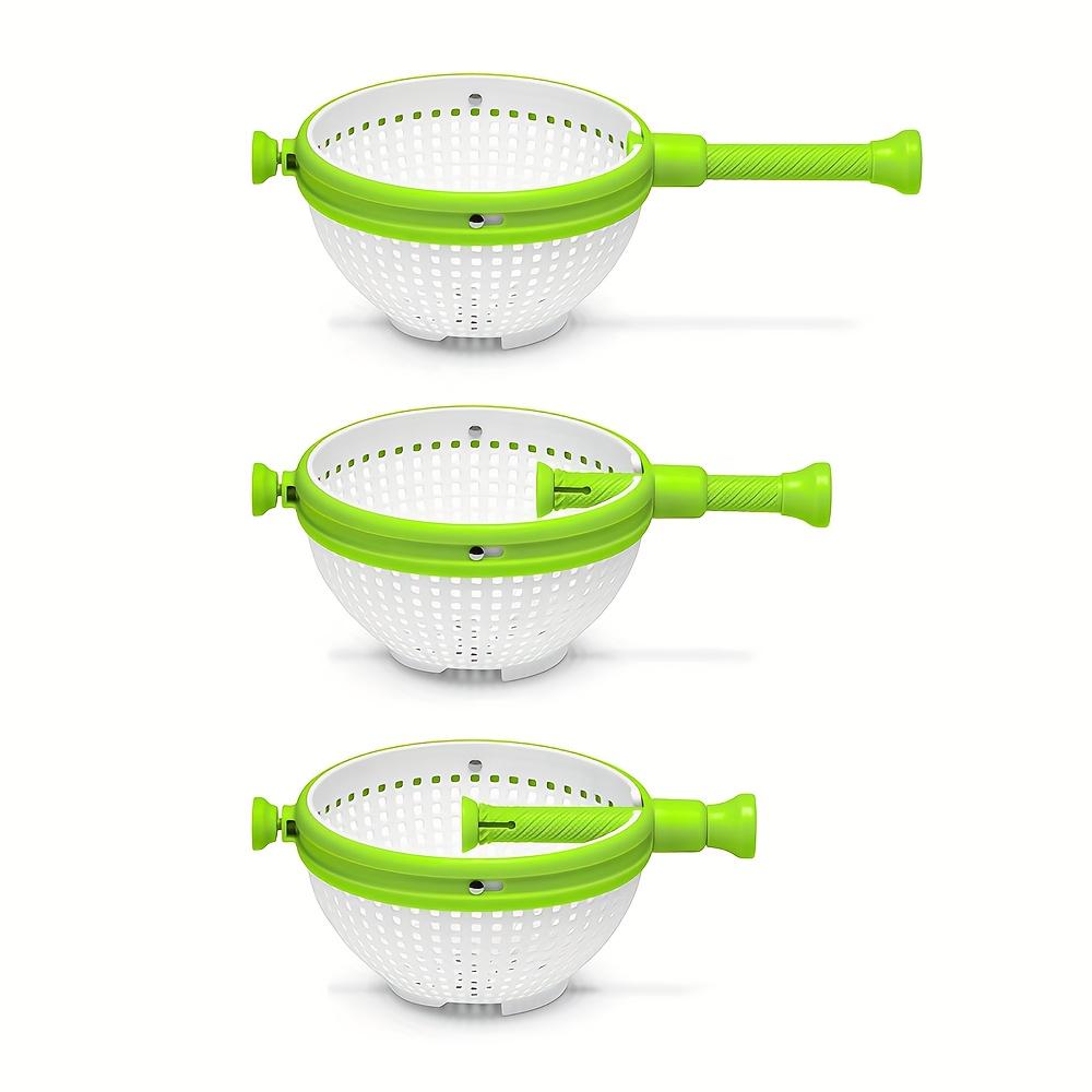 

Rotating Fruit Rinse Basket with Ergonomic Handle, Rapid Drain System , Heavy Duty ABS Plastic Food-Safe Collapsible/Expandable Design
