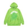 Sp5der Hoodie Unisex Oversized Cotton Pullover With Foil Letter Print Fall Casual Streetwear