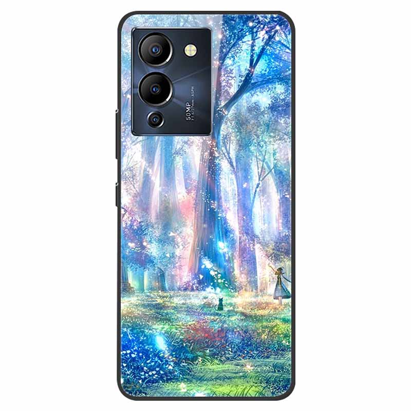 For Infinix Note 12 G96 Case X670 Marble Tempered Glass Hard Back Cover for Infinix Note12 Helio G96 Phone Cases 6.7'' Fundas