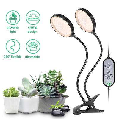 USB-Pflanzenwachstumslicht, 312 LEDs, Sonnenlicht, volles Spektrum, verstellbare Tischklemme, Wachstumslampe für Zimmerpflanzen, 5 dimmbare Stufen, 4812H-Timer