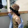 Japanese Hollow Woven Lace Edge Straw Hat Women'S Summer Sweet Versatile Lotus Leaf Edge Bucket Hat Showing Face Small Vacation Pot Hat