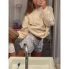 Vintage Twist Cropped Cable Knit Sweater