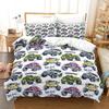 3D Print Anime Monster Jam Bedding Set Duvet Cover Sheet Printed Bed Set Pillowcase Bed Full Queen King Size Comforter Bedroom