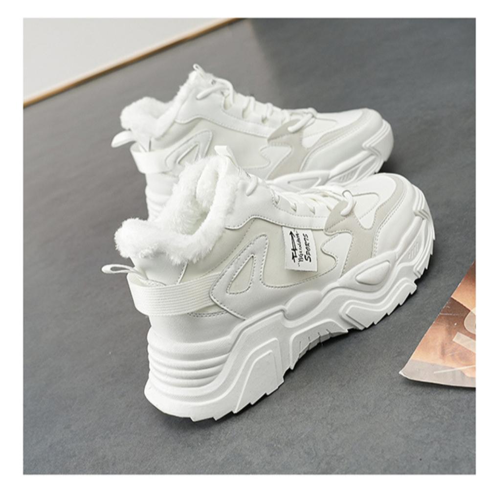 High Top Shoes for Women In Autumn and Winter Cotton Shoes for Sports and Leisure with Plush Snow Shoes for Women 35 2477₽