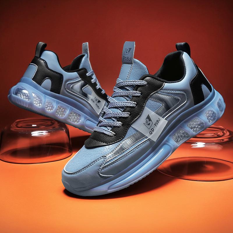 

Мужская обувь Весенняя обувь 2024 года Новая универсальная мужская повседневная спортивная обувь Корейская мода Дышащая обувь 44 синий