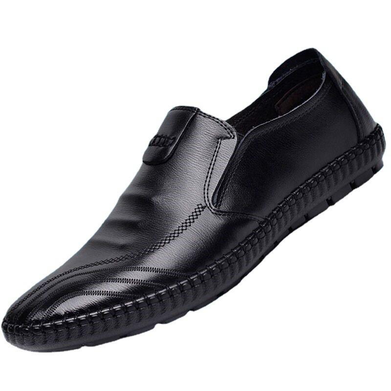 Leather Shoes Men's Breathable Casual Shoes Lazy Shoes Korean Version Versatile Trend Work Shoes Men's Driving Shoes