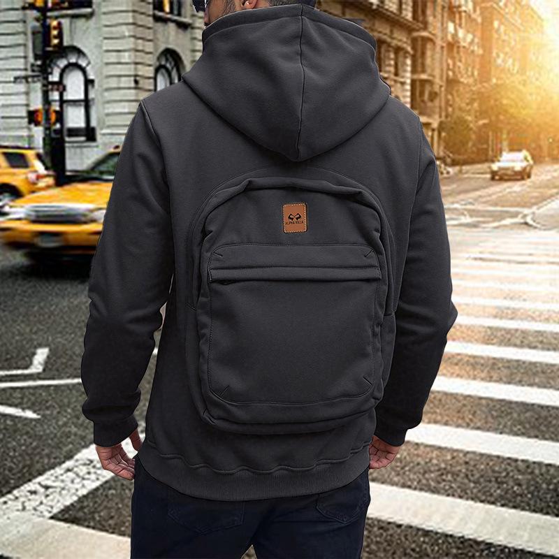 

2026 Men s New Cardigan Hoodie and Carry-on Backpack Couple. Zippered Jacket S