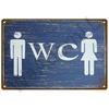Plakát plechová cedulka WC WC Plakáty Vintage Nástěnné Plakáty Plechová cedule Dekorativní talíř Kuchyně Plakát Kovové Vintage dekorace Příslušenství