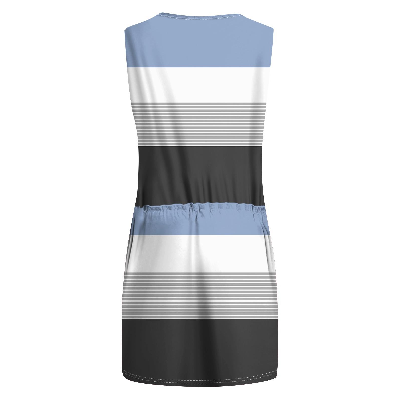 Платье без рукавов для женщин. Женское летнее повседневное платье с принтом. Платье — фото 4