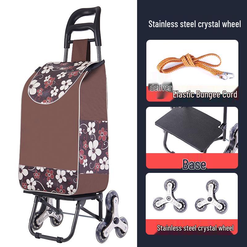 Compact Folding Shopping Cart and Trolley for Groceries and Luggage